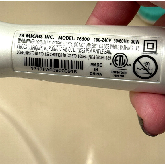 T3 Model 76600 Volumizer Heated Hair Styling Straightening Brush Without Box - Picture 6 of 9